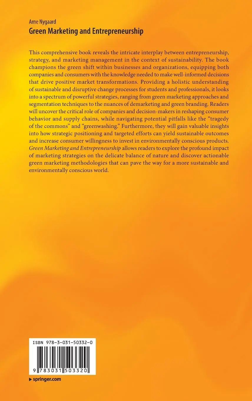 Rückseite: 9783031503320 | Green Marketing and Entrepreneurship | Arne Nygaard | Buch | xv | 2024