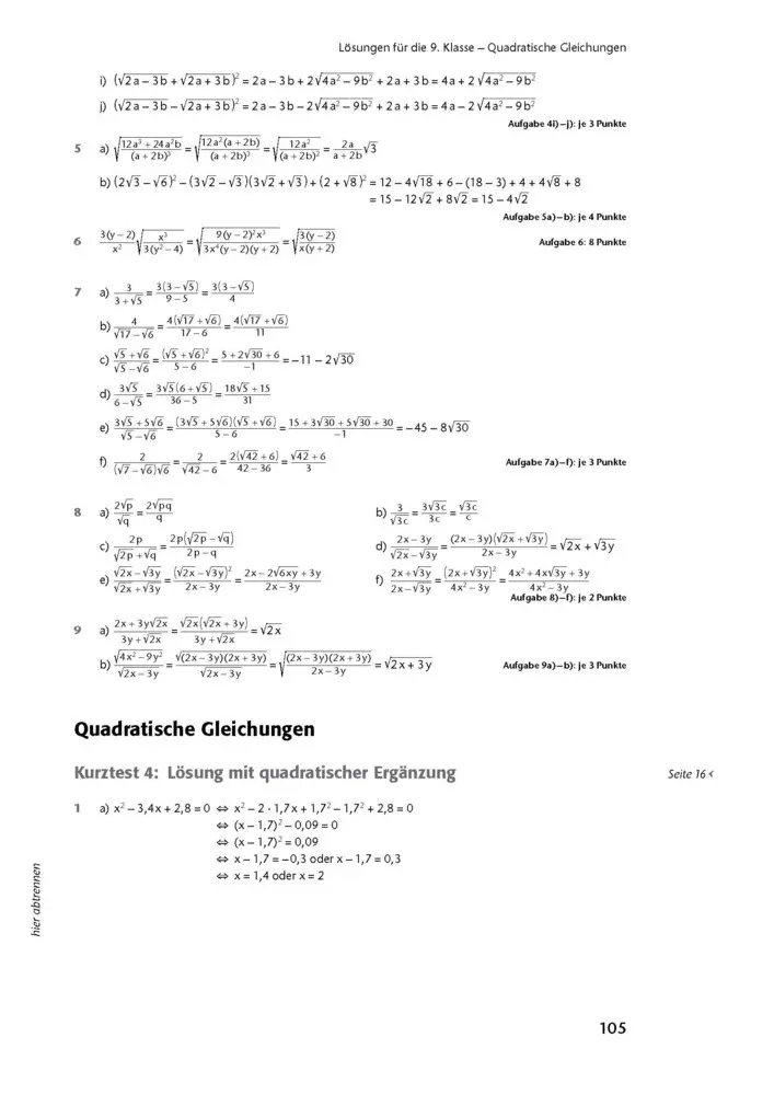 Bild: 9783129303320 | Fit in Test und Klassenarbeit - Mathematik 9./10. Klasse Gymnasium