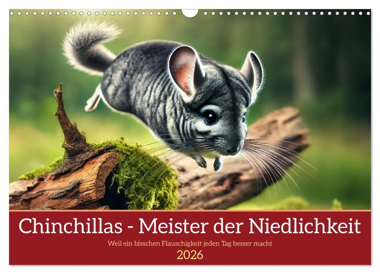 Cover: 9783457303320 | Chinchillas - Meister der Niedlichkeit (Wandkalender 2026 DIN A3...