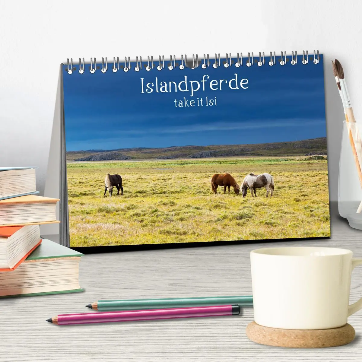 Bild: 9783457923320 | Islandpferde take it Isi (Tischkalender 2026 DIN A5 quer), CALVENDO...
