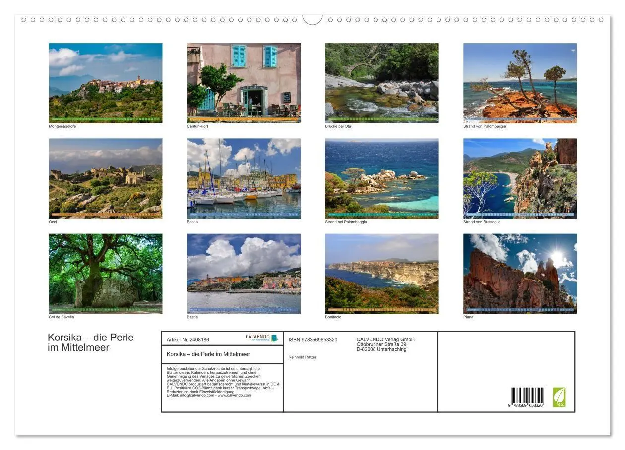 Bild: 9783569653320 | Korsika - die Perle im Mittelmeer (Wandkalender 2027 DIN A2 quer),...
