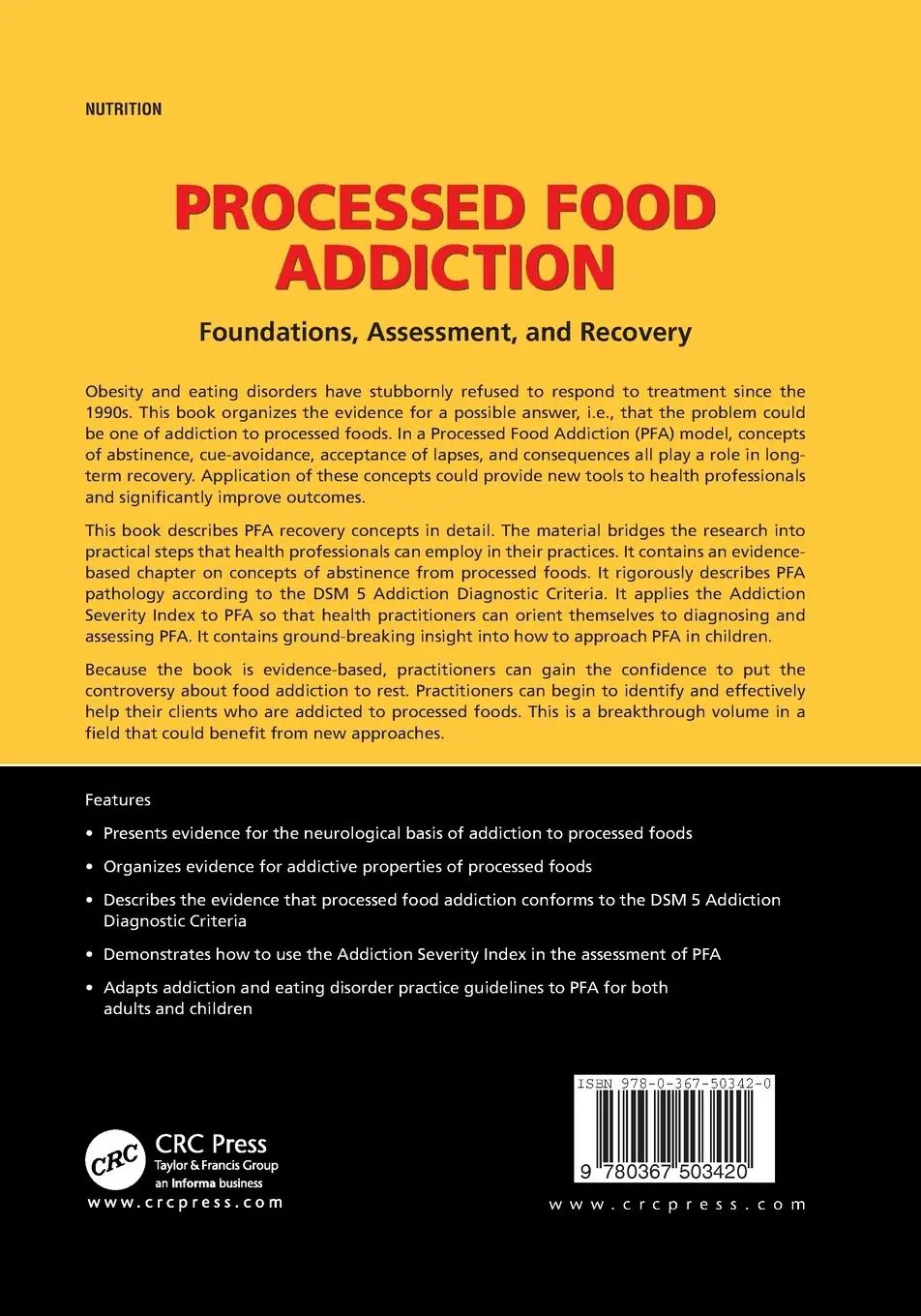 Rückseite: 9780367503420 | Processed Food Addiction | Foundations, Assessment, and Recovery