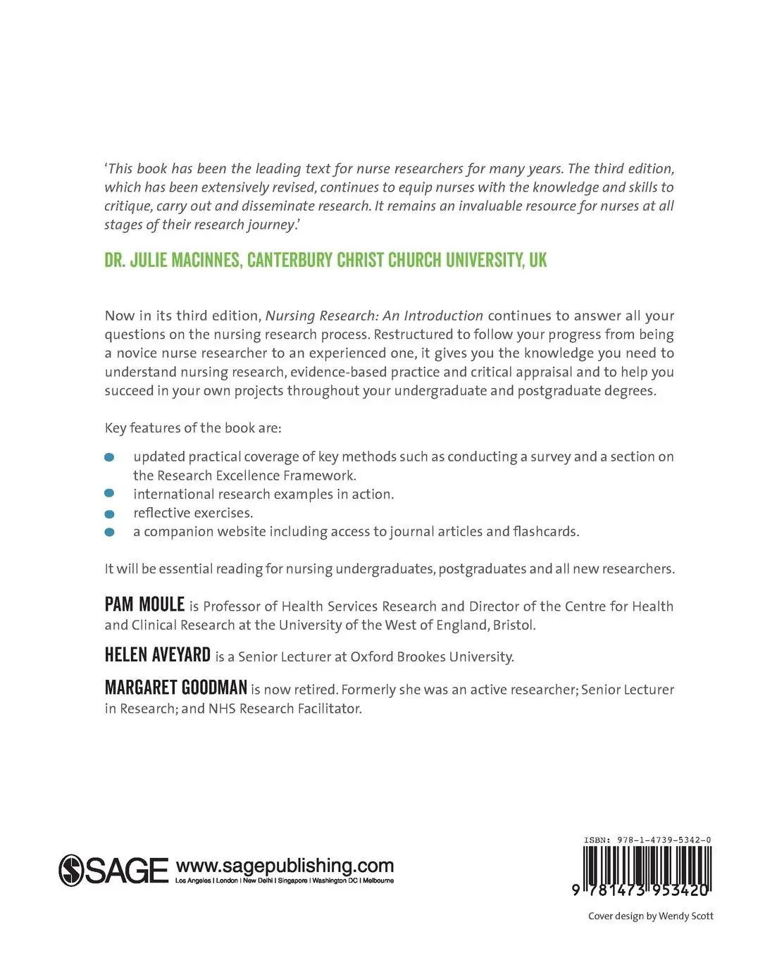 Rückseite: 9781473953420 | Nursing Research | An Introduction | Pam Moule (u. a.) | Taschenbuch