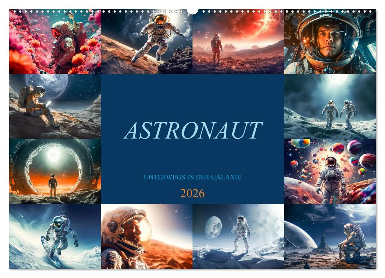 Cover: 9783457463420 | Astronaut - Unterwegs in der Galaxie (Wandkalender 2026 DIN A2...