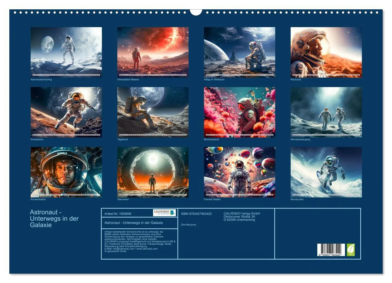 Bild: 9783457463420 | Astronaut - Unterwegs in der Galaxie (Wandkalender 2026 DIN A2...