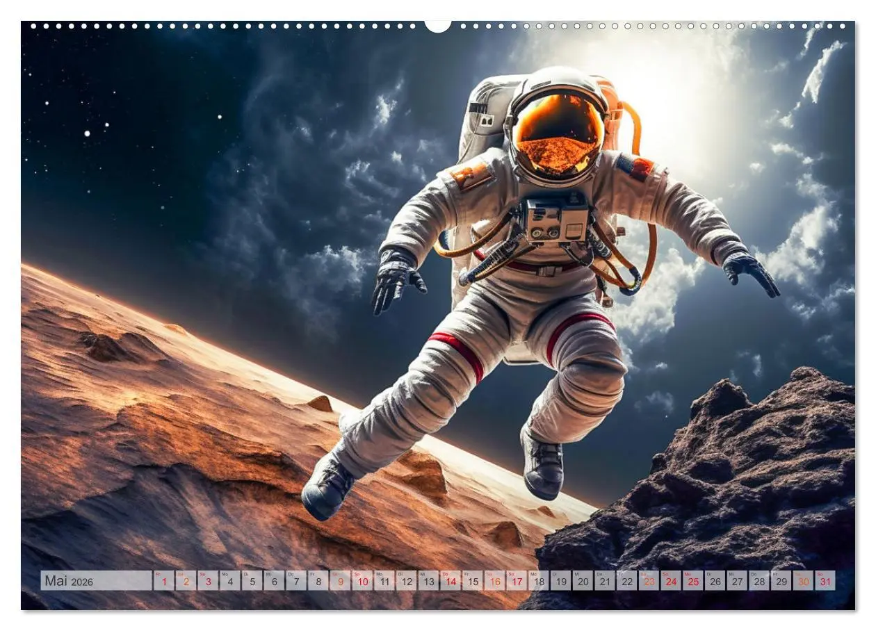 Bild: 9783457463420 | Astronaut - Unterwegs in der Galaxie (Wandkalender 2026 DIN A2...