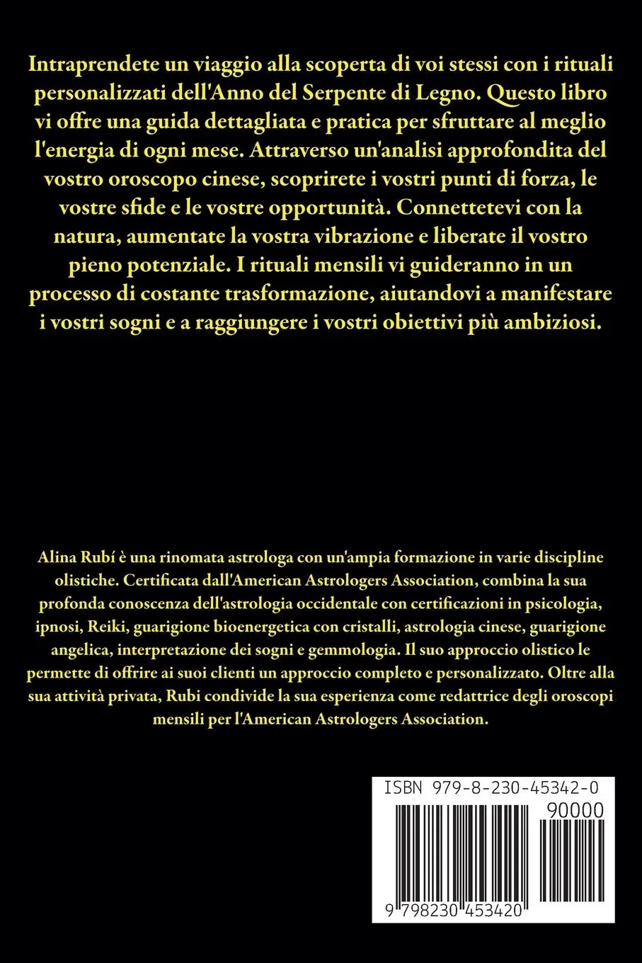 Rückseite: 9798230453420 | Ratto Oroscopo Cinese 2025 | Alina Rubi | Taschenbuch | Italienisch