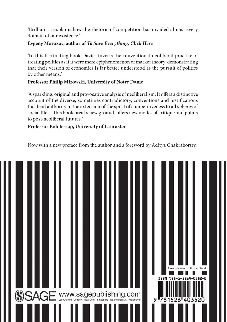 Rückseite: 9781526403520 | The Limits of Neoliberalism | William Davies | Taschenbuch | Englisch