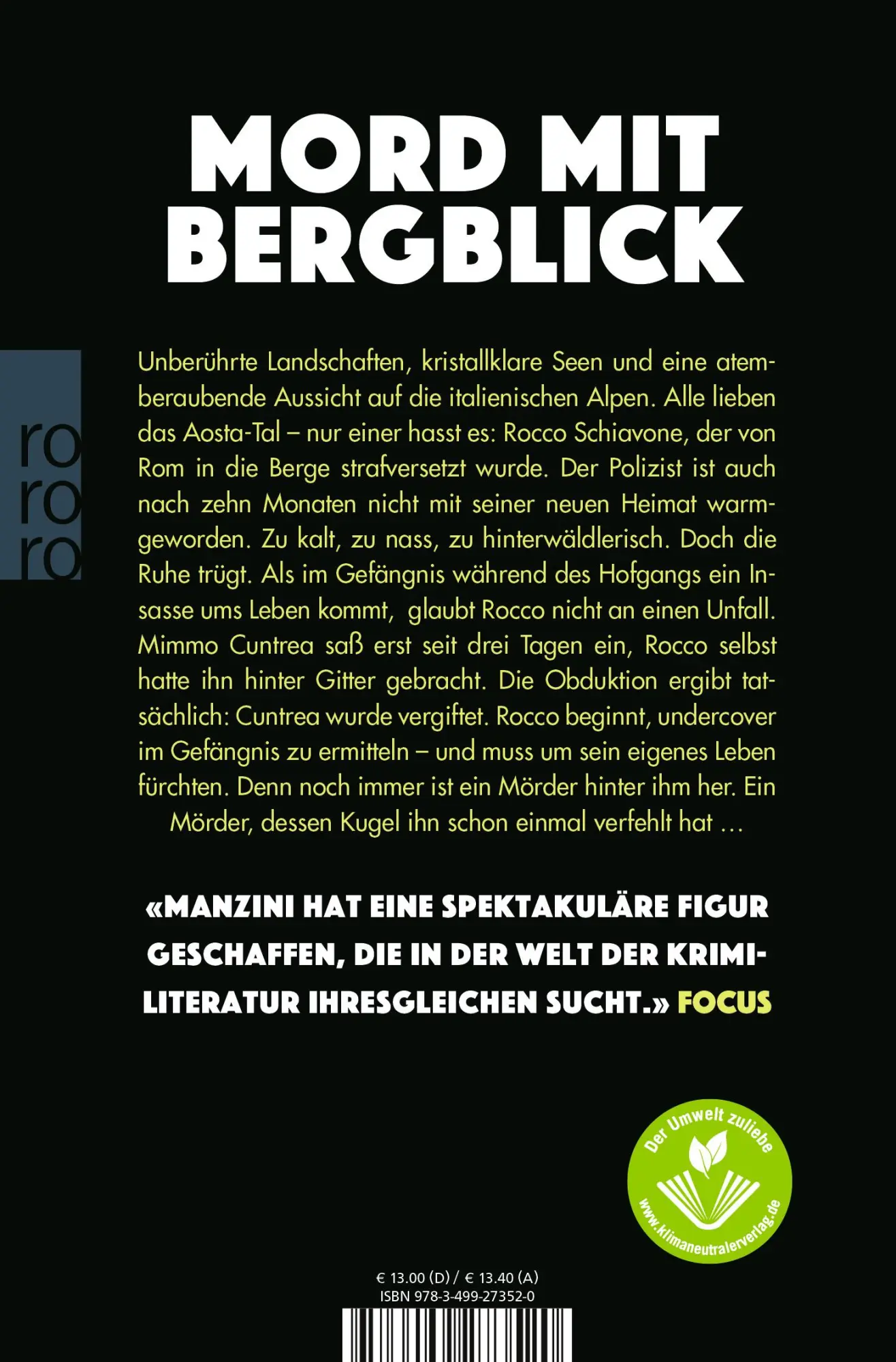Rückseite: 9783499273520 | Ein kalter Tag im Mai | Antonio Manzini | Taschenbuch | 432 S. | 2019