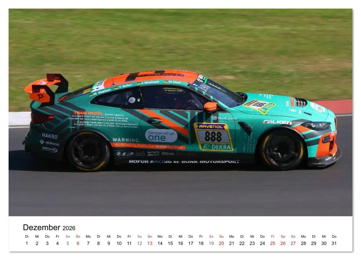 Bild: 9783516233520 | 24h am Ring (Wandkalender 2026 DIN A4 quer), CALVENDO Monatskalender