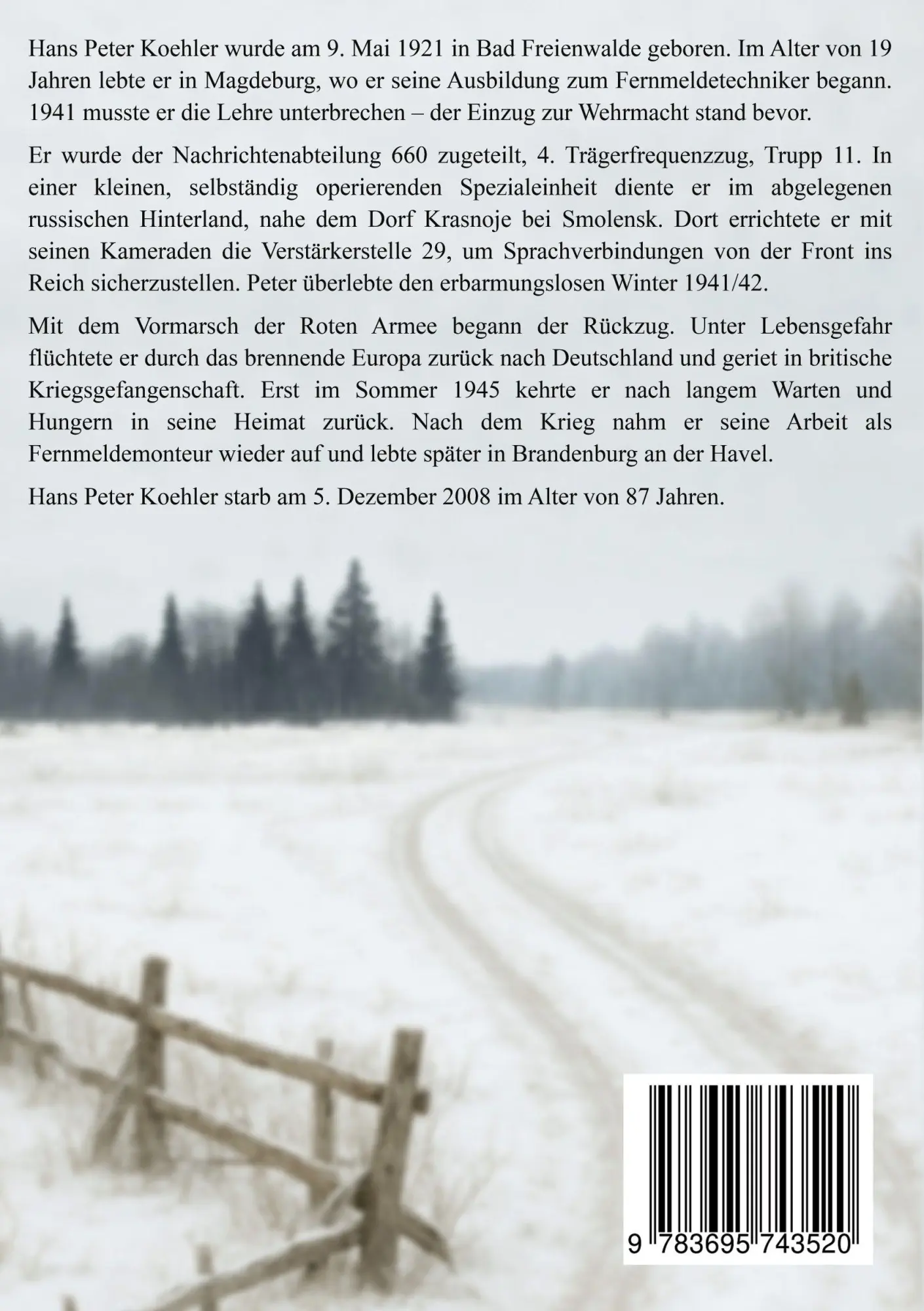 Rückseite: 9783695743520 | Mein Kriegstagebuch | Mit der Nachrichtentruppe nach Russland | Buch