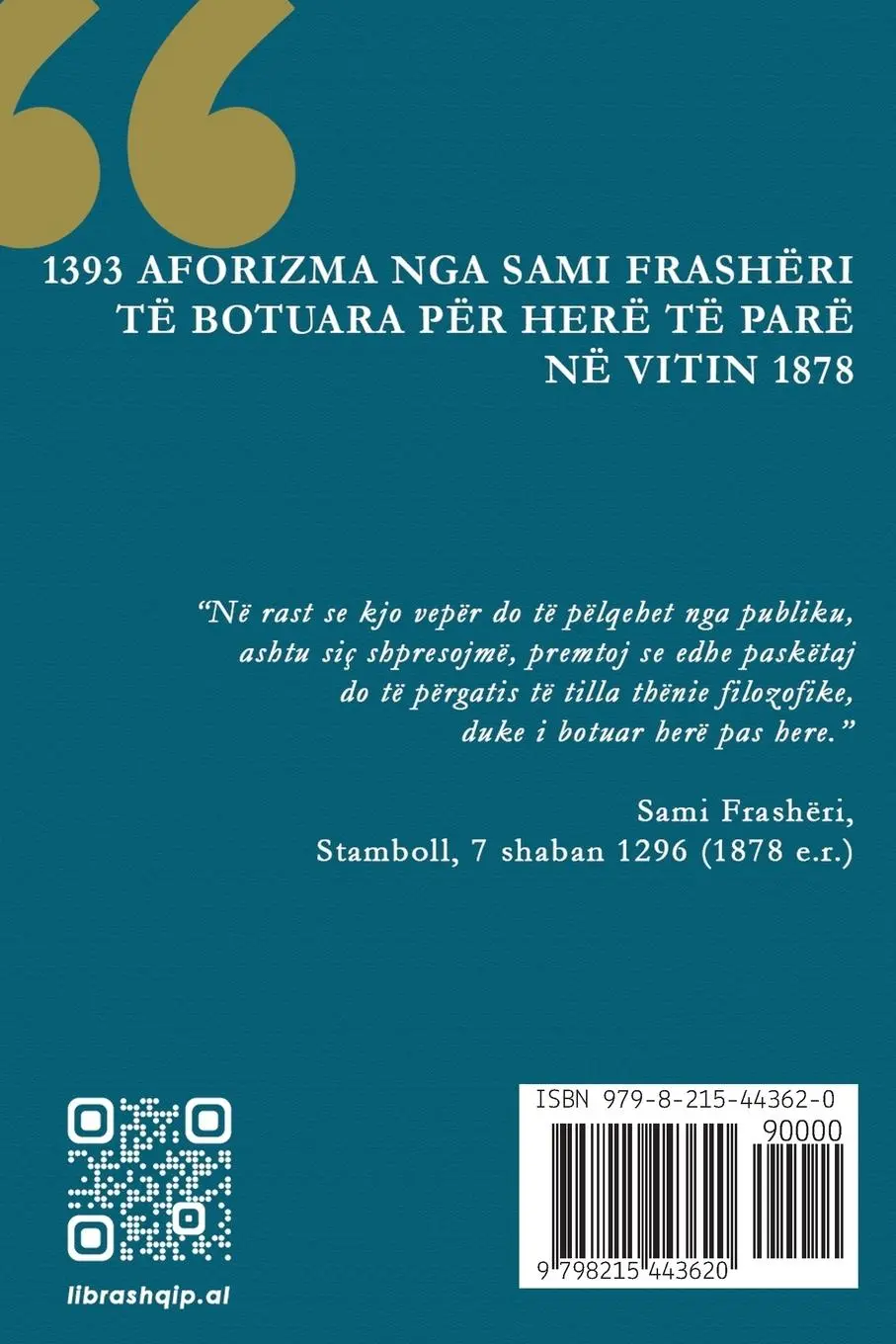 Rückseite: 9798215443620 | Fjalë të urta | Sami Frashëri | Taschenbuch | Albanisch | 2022