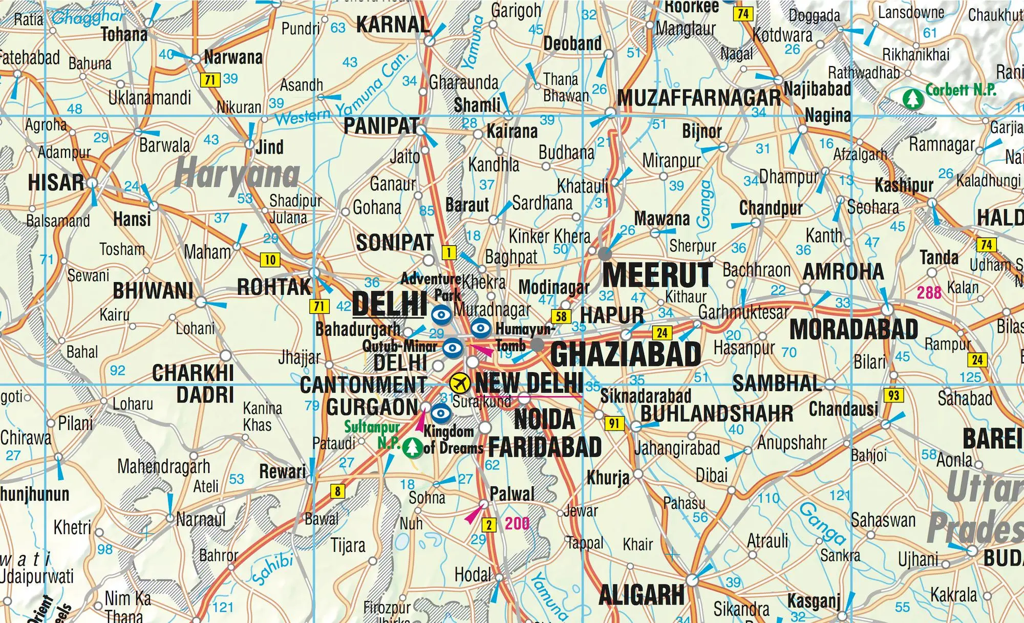 Bild: 9783866093720 | India North 1 : 3 000 000 | (Land-)Karte | Borch Maps | 2 S. | Deutsch