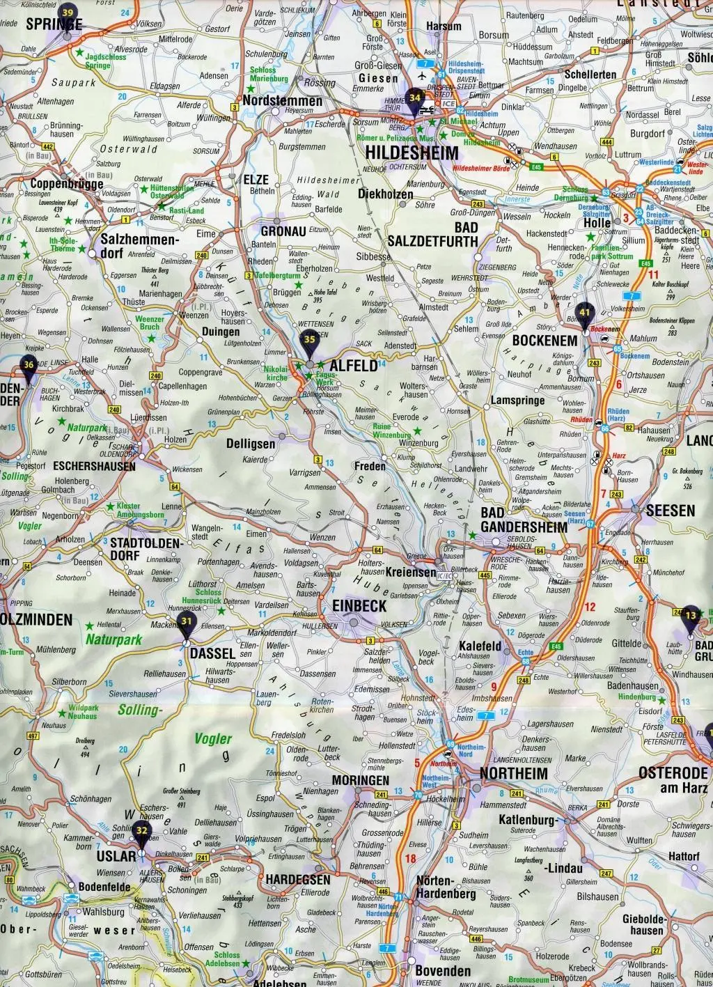 Bild: 9783937063720 | FolyMaps Harz Weserbergland 1:250 000 | Straßen- und Tourenkarte