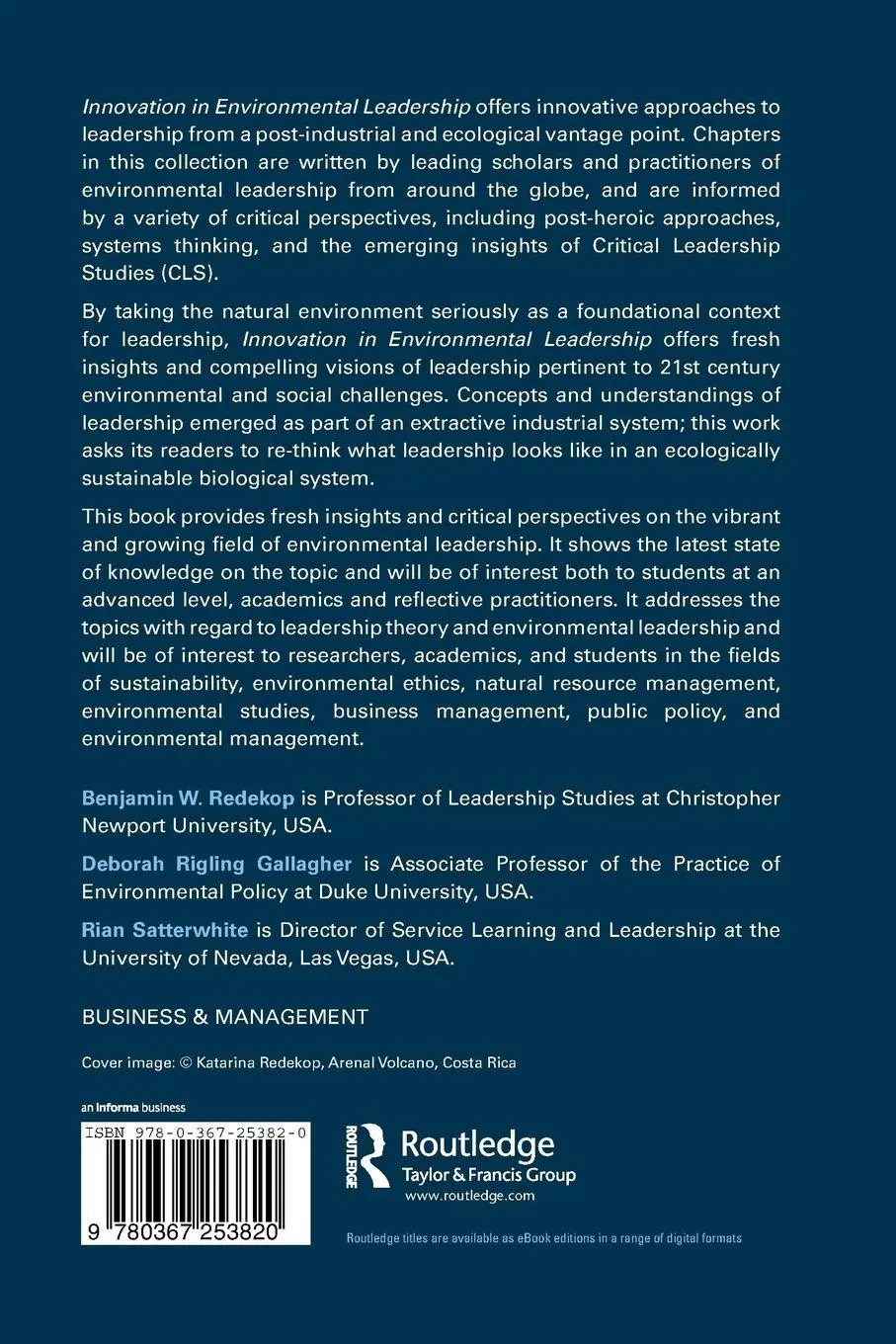 Rückseite: 9780367253820 | Innovation in Environmental Leadership | Critical Perspectives | Buch
