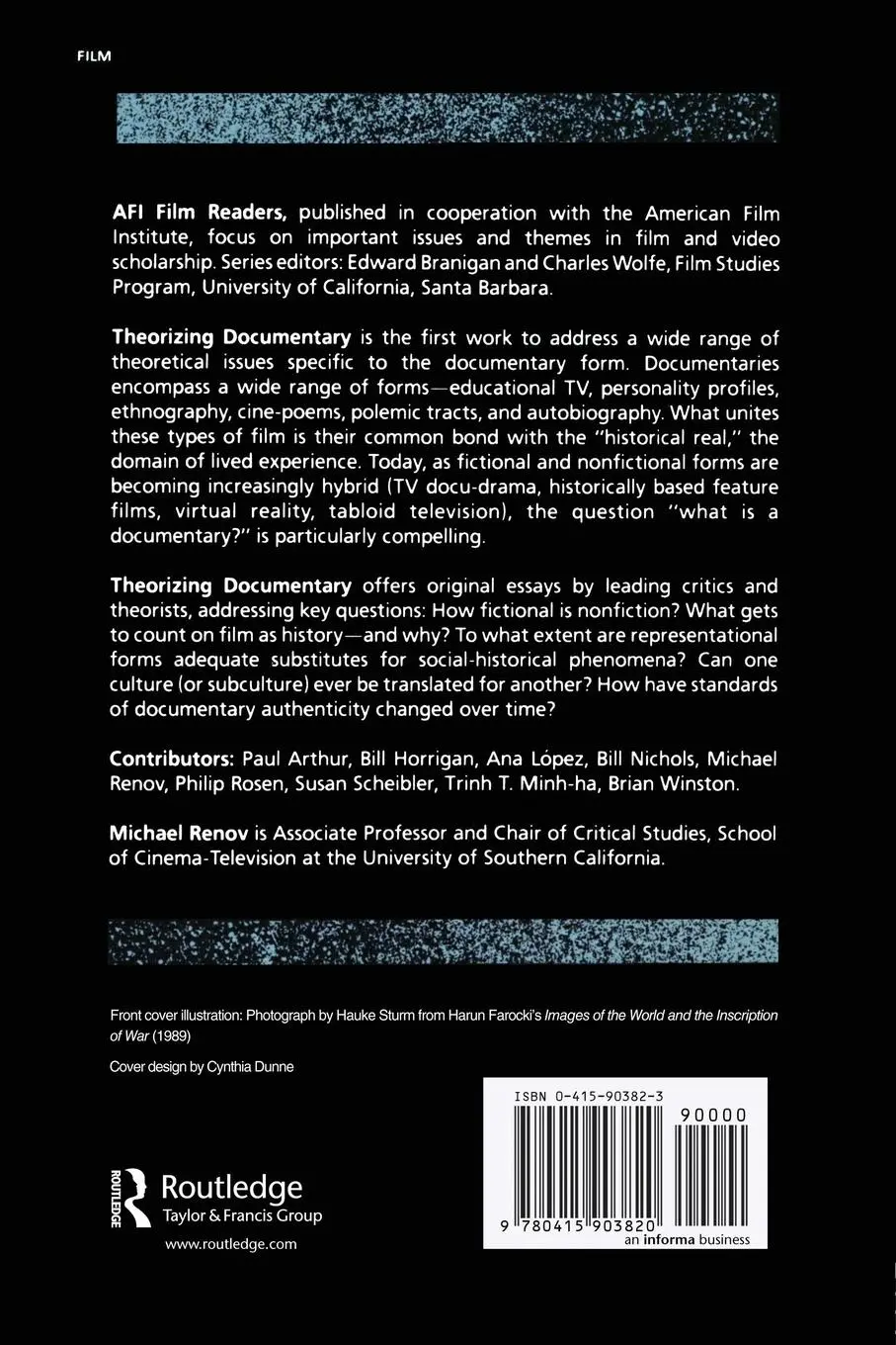 Rückseite: 9780415903820 | Theorizing Documentary | Michael Renov | Taschenbuch | Englisch | 1993
