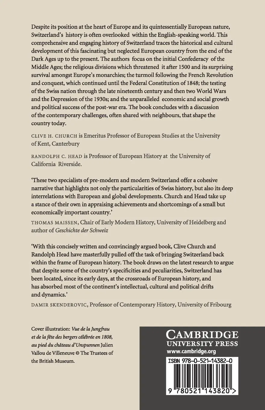Rückseite: 9780521143820 | A Concise History of Switzerland | Clive H Church (u. a.) | Buch