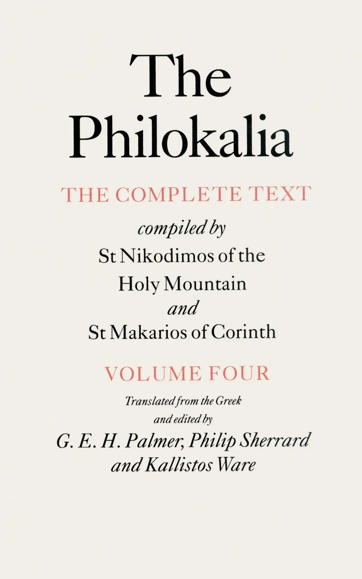 Cover: 9780571193820 | Philokalia, Volume 4 | Kallistos Ware (u. a.) | Taschenbuch | Englisch
