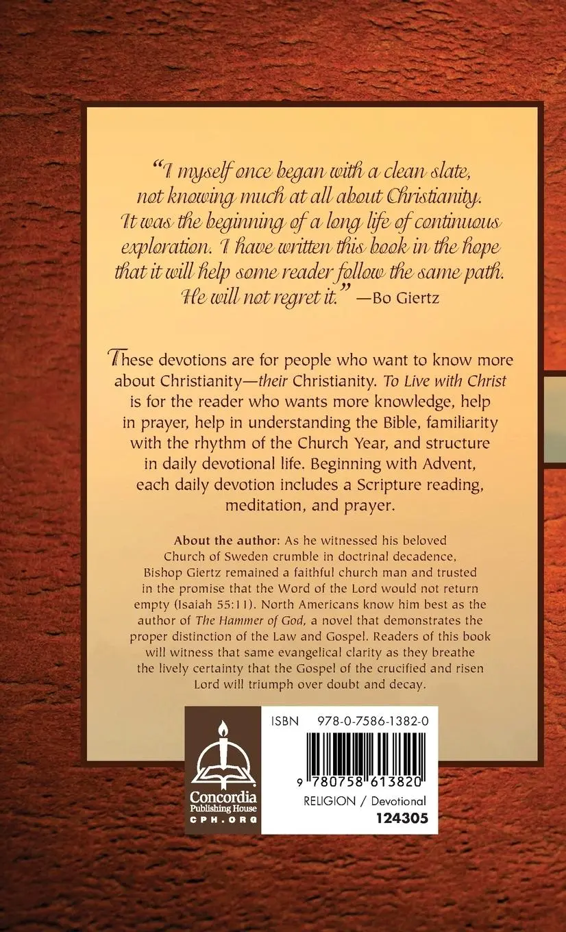Rückseite: 9780758613820 | To Live with Christ | Bo Giertz | Buch | Englisch | 2006