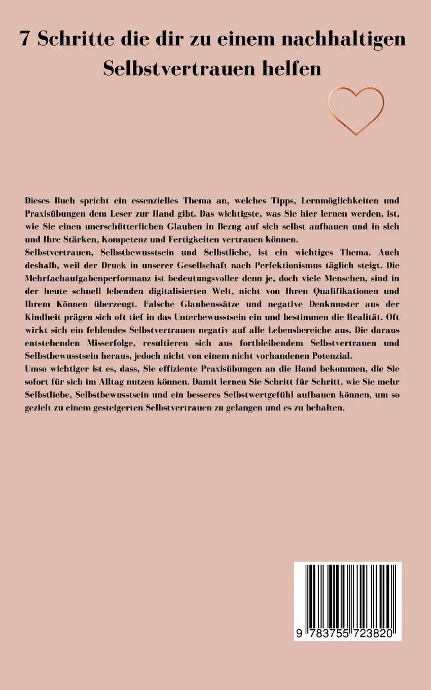 Rückseite: 9783755723820 | Selbstvertrauen aufbauen Selbstliebe lernen &amp; Selbstbewusstsein...