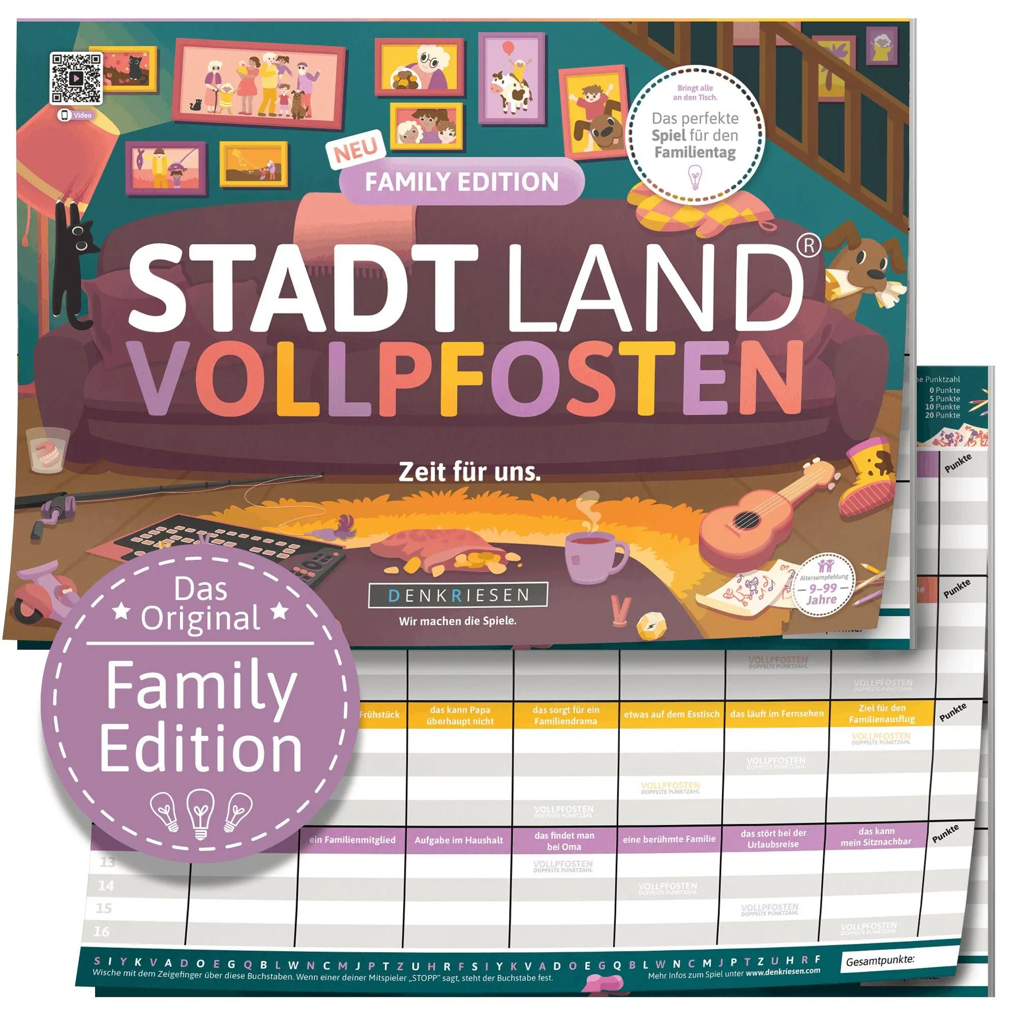 Cover: 4262494923920 | DENKRIESEN - Stadt Land Vollpfosten® Family Edition - "Zeit für...