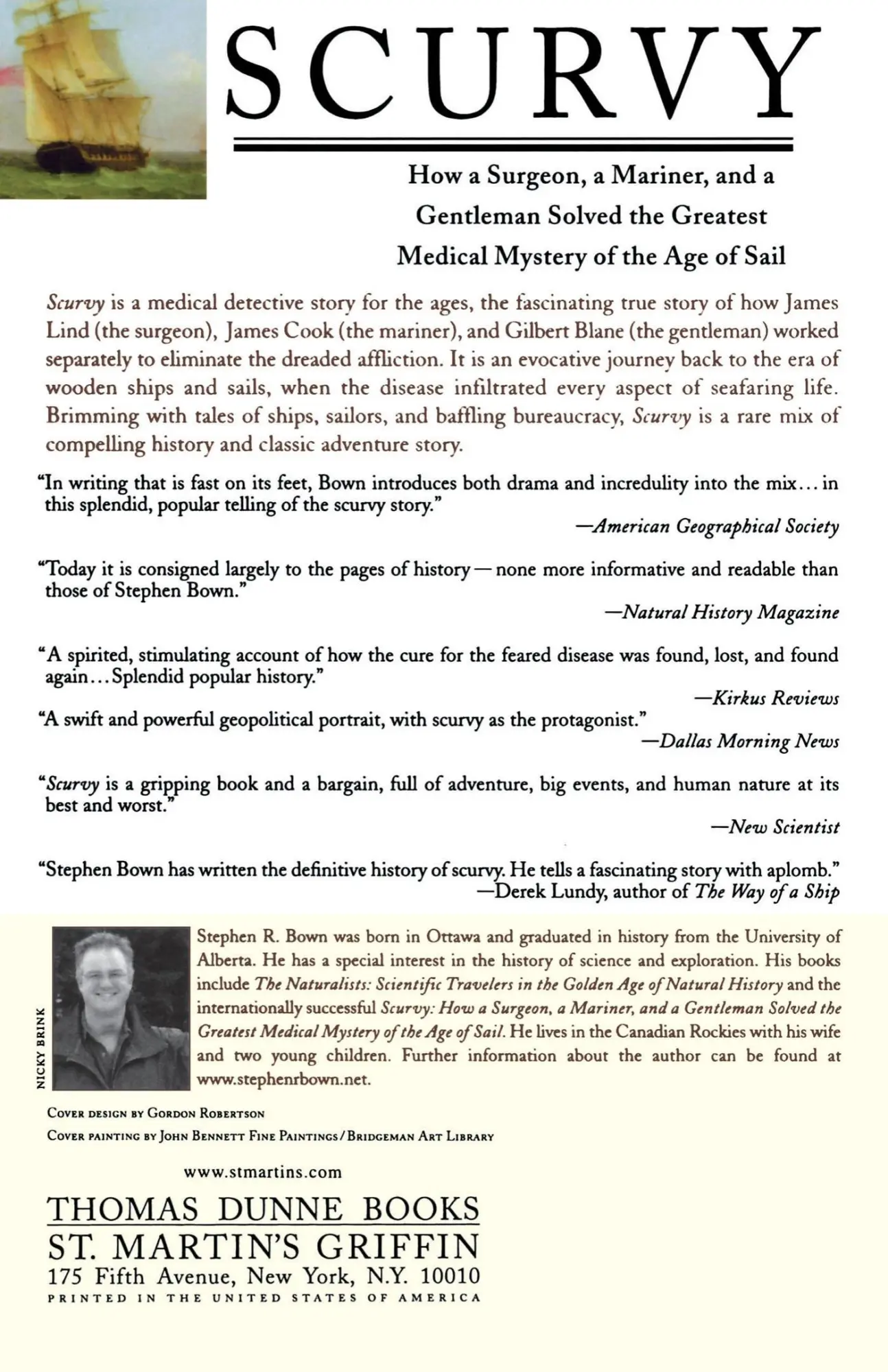 Rückseite: 9780312313920 | Scurvy | Stephen R. Brown | Taschenbuch | Englisch | 2000