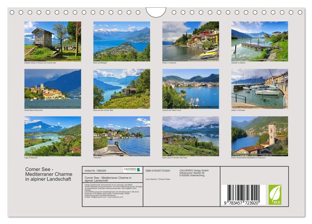 Bild: 9783457723920 | Comer See - Mediterraner Charme in alpiner Landschaft (Wandkalender...