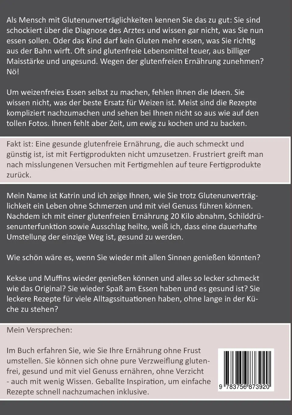 Rückseite: 9783756873920 | Plätzchen-Rezepte Vegan &amp; glutenfrei | Katrin Luber | Taschenbuch