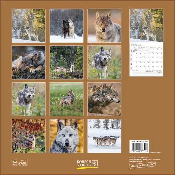 Bild: 9783819303920 | Wölfe 2027 | Verlag Korsch | Kalender | 13 S. | Deutsch | 2027