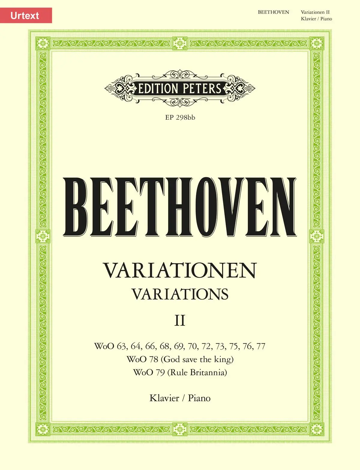 Cover: 9790014003920 | Variations for Piano | Ludwig van Beethoven | Taschenbuch | Buch