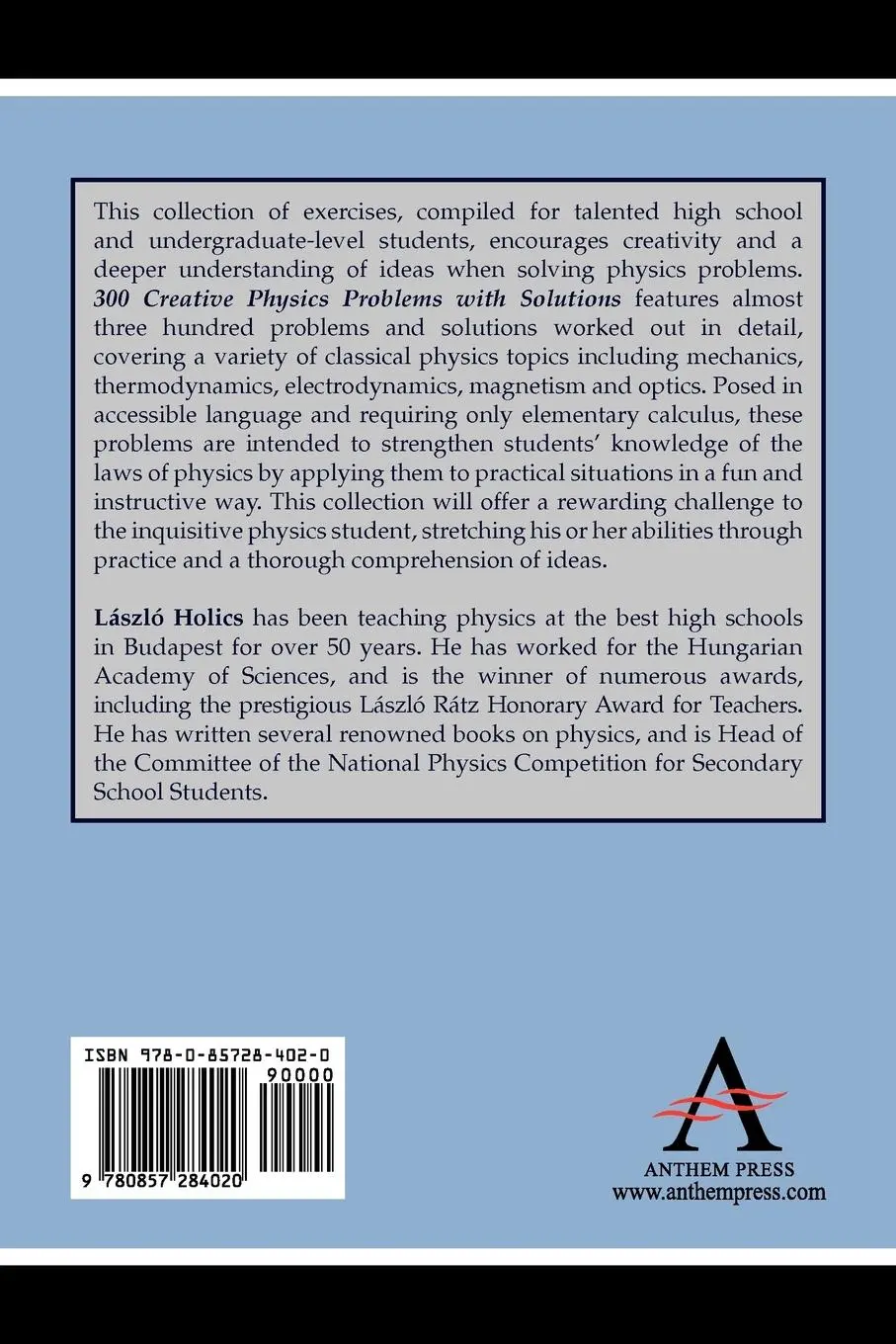 Rückseite: 9780857284020 | 300 Creative Physics Problems with Solutions | László Holics | Buch