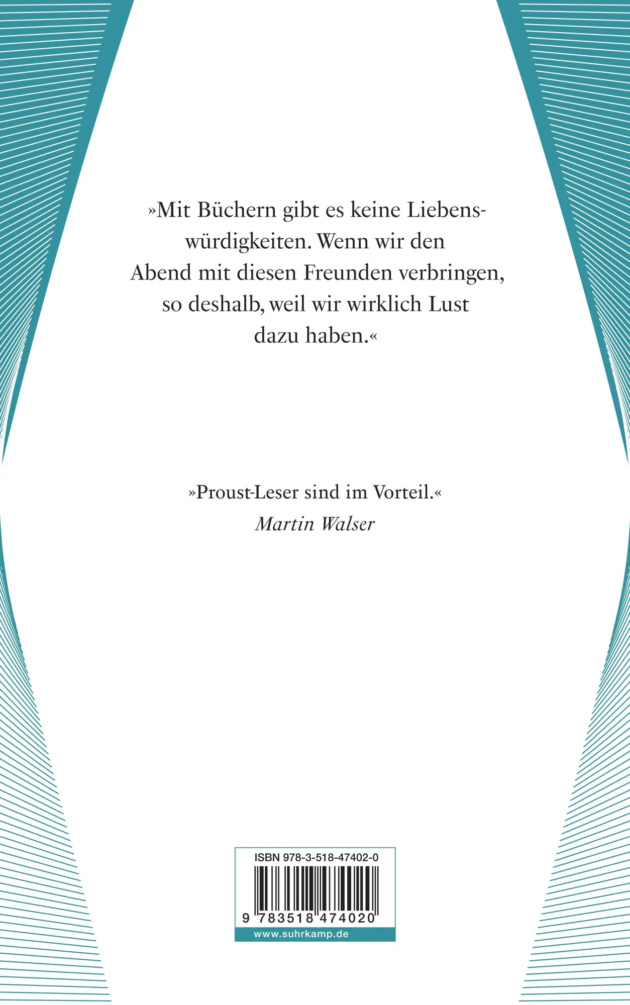 Rückseite: 9783518474020 | Werke. Frankfurter Ausgabe | Marcel Proust | Taschenbuch | 373 S.