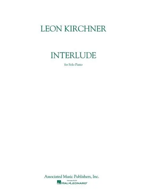 Cover: 9780793514120 | Interlude | Piano Solo | Leon Kirchner | Taschenbuch | Buch | Englisch