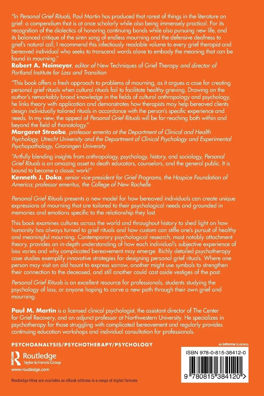 Rückseite: 9780815384120 | Personal Grief Rituals | Paul M. Martin | Taschenbuch | Englisch