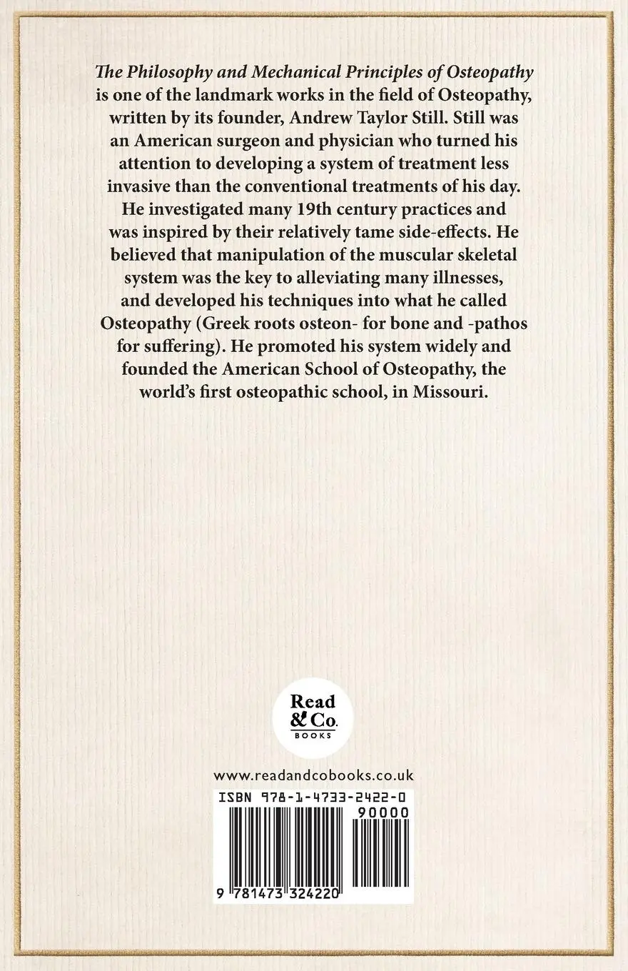 Rückseite: 9781473324220 | The Philosophy and Mechanical Principles of Osteopathy | Still | Buch