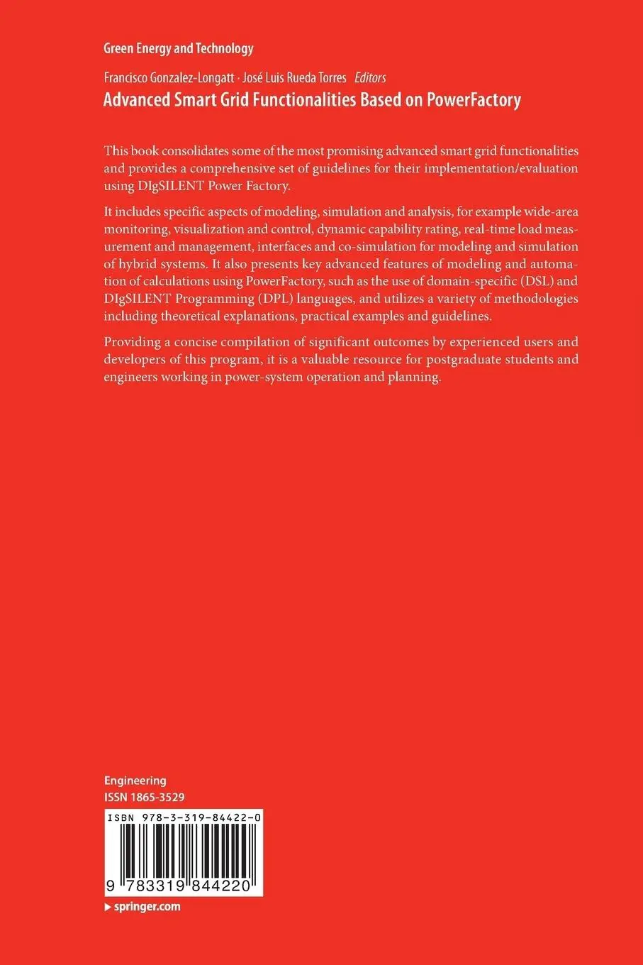 Rückseite: 9783319844220 | Advanced Smart Grid Functionalities Based on PowerFactory | Buch | xiv