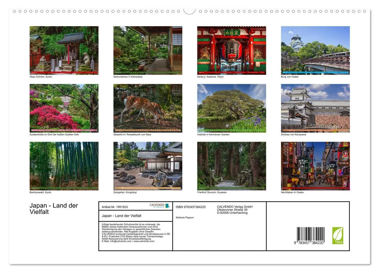 Bild: 9783457384220 | Japan - Land der Vielfalt (hochwertiger Premium Wandkalender 2026...