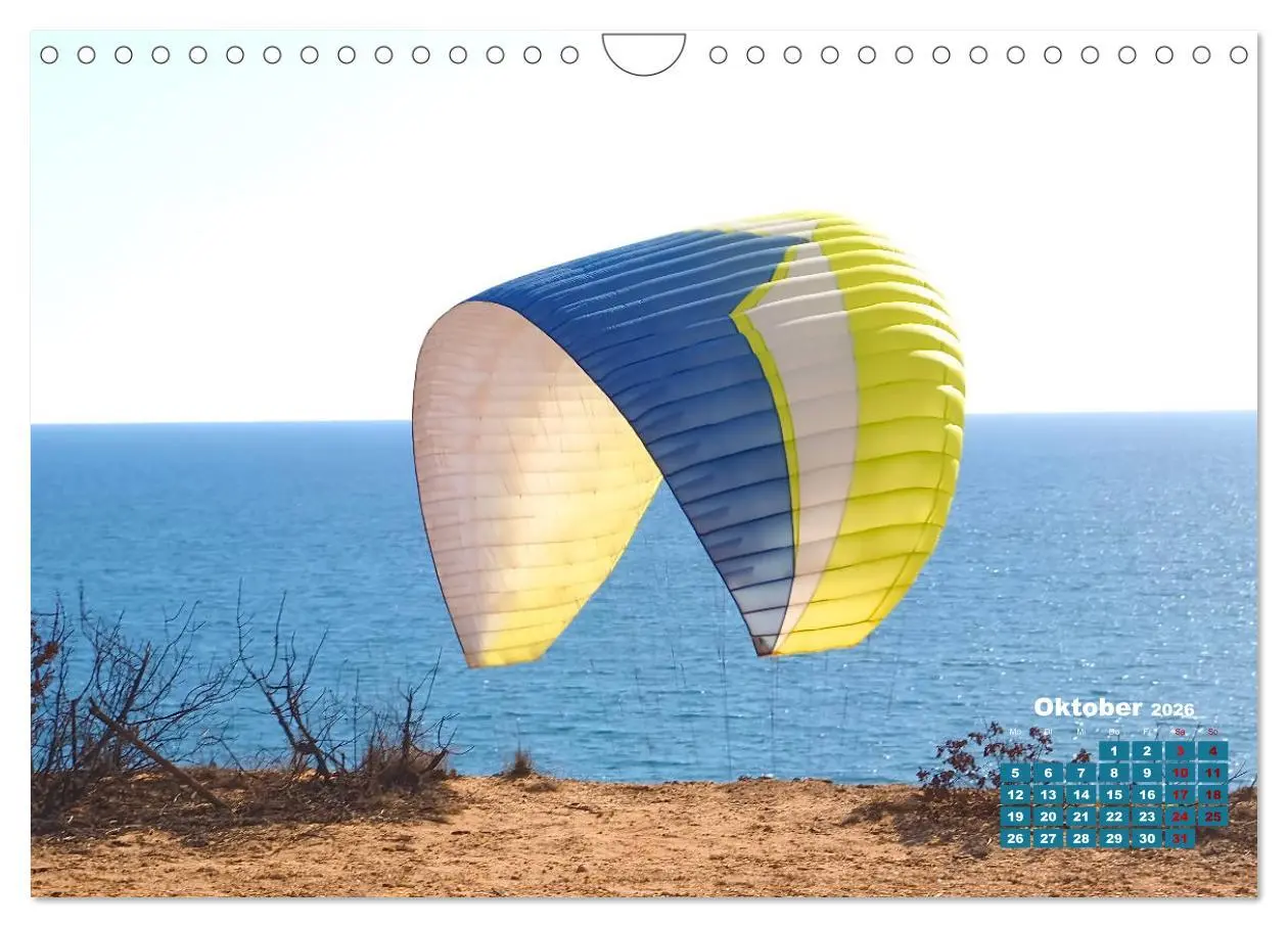 Bild: 9783457694220 | Die Lust am Paragliding (Wandkalender 2026 DIN A4 quer), CALVENDO...