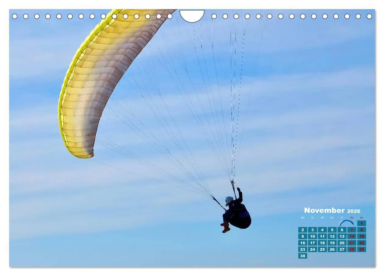 Bild: 9783457694220 | Die Lust am Paragliding (Wandkalender 2026 DIN A4 quer), CALVENDO...