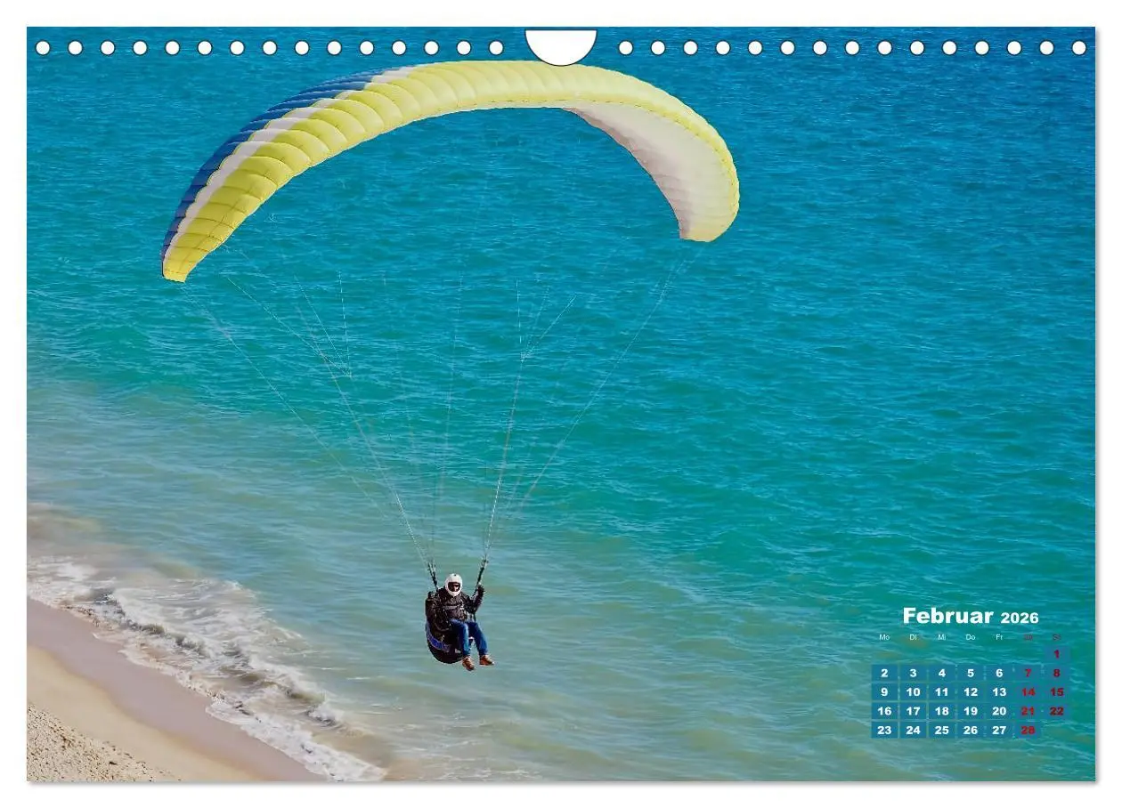 Bild: 9783457694220 | Die Lust am Paragliding (Wandkalender 2026 DIN A4 quer), CALVENDO...