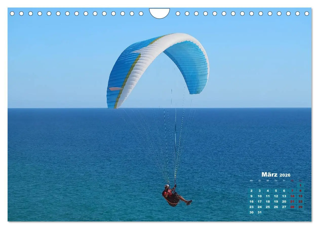 Bild: 9783457694220 | Die Lust am Paragliding (Wandkalender 2026 DIN A4 quer), CALVENDO...