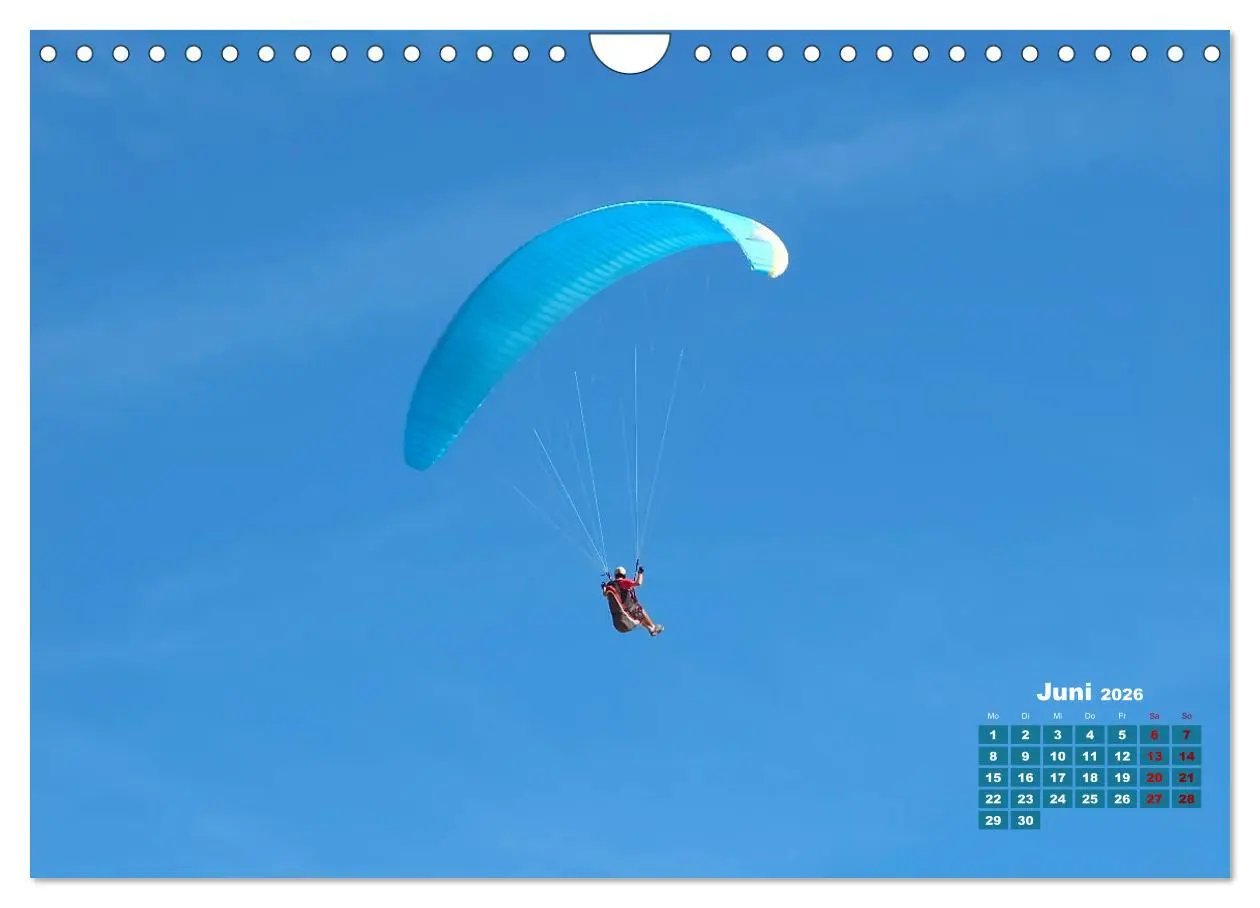Bild: 9783457694220 | Die Lust am Paragliding (Wandkalender 2026 DIN A4 quer), CALVENDO...