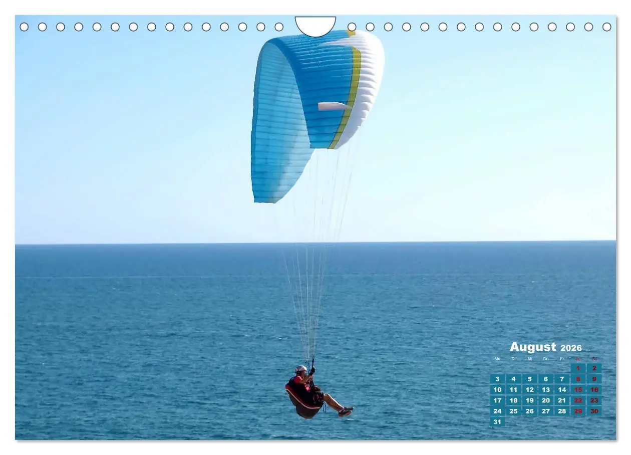 Bild: 9783457694220 | Die Lust am Paragliding (Wandkalender 2026 DIN A4 quer), CALVENDO...