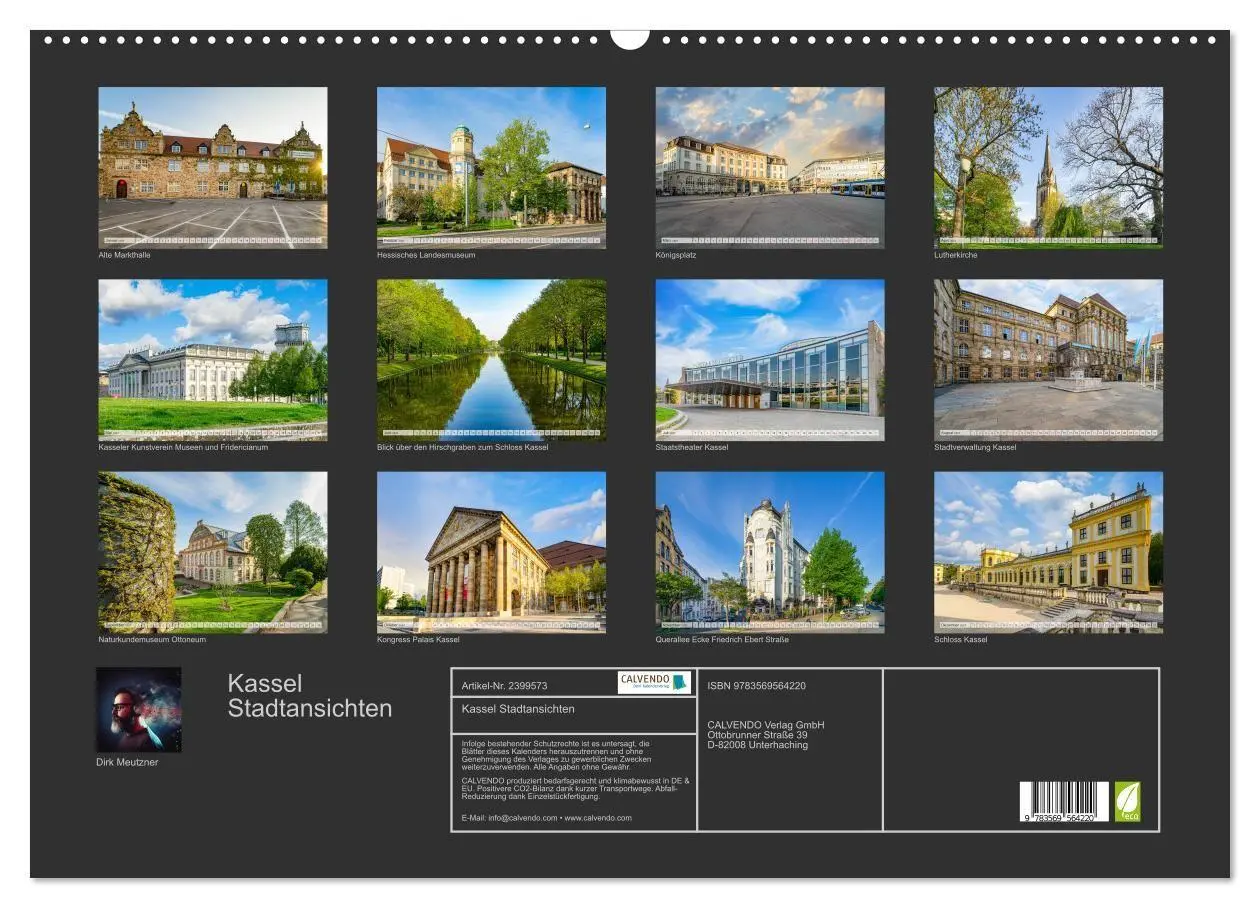 Bild: 9783569564220 | Kassel Stadtansichten (Wandkalender 2027 DIN A2 quer), CALVENDO...