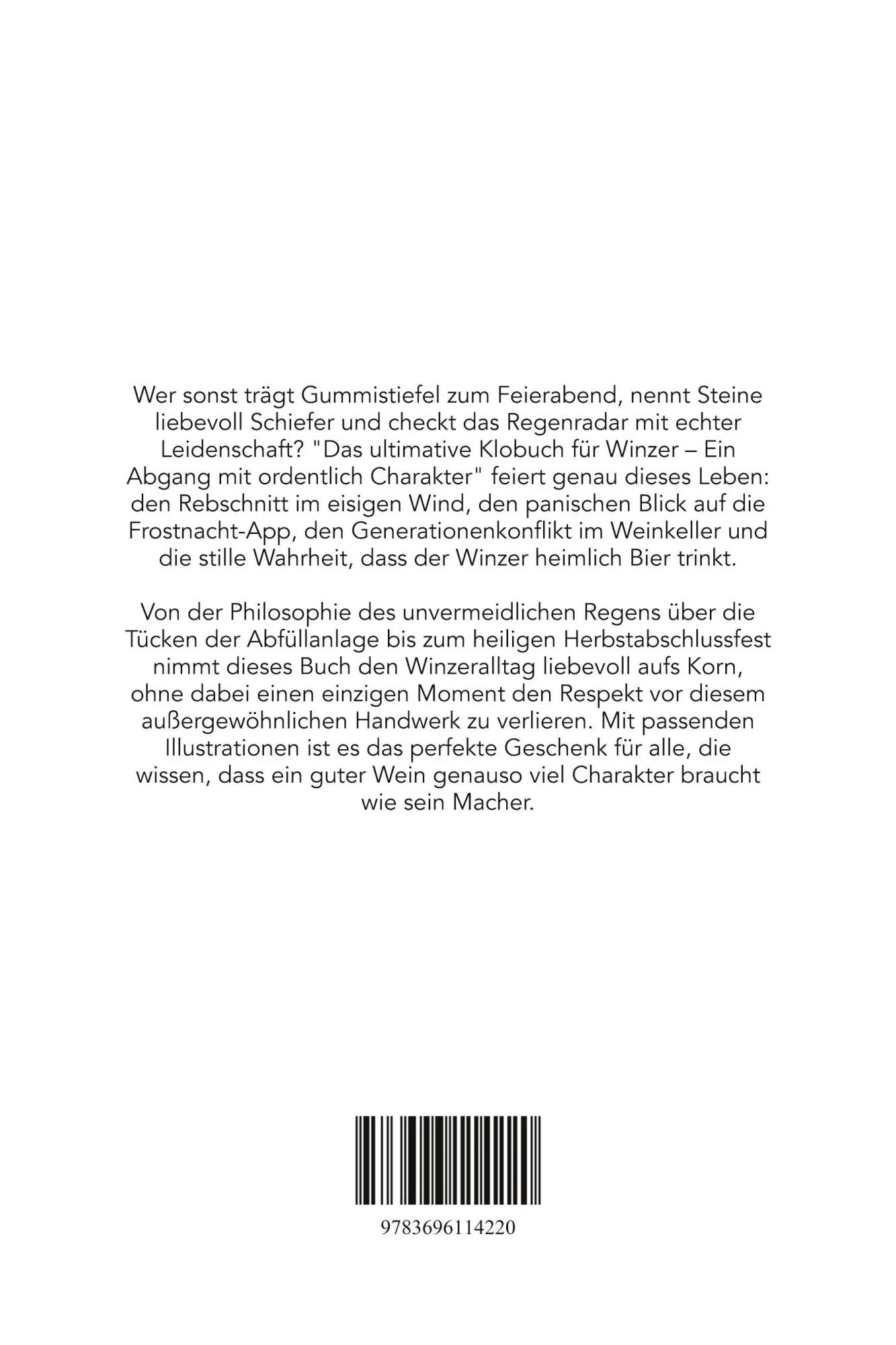 Rückseite: 9783696114220 | Das ultimative Klobuch für Winzer | Ella Lange | Taschenbuch | Deutsch