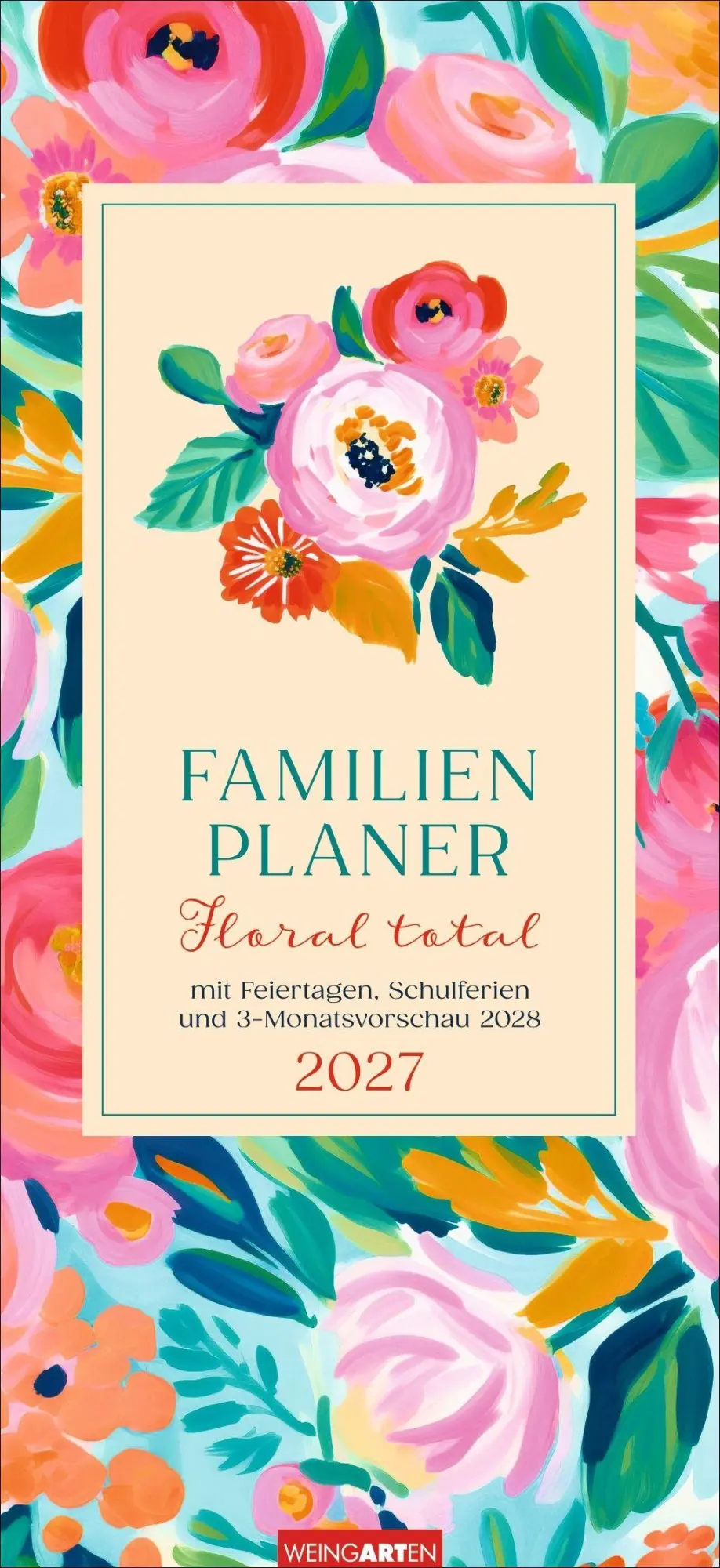 Cover: 9783839904220 | Floral total Familienplaner 2027 | Kalender | Spiralbindung | 15 S.