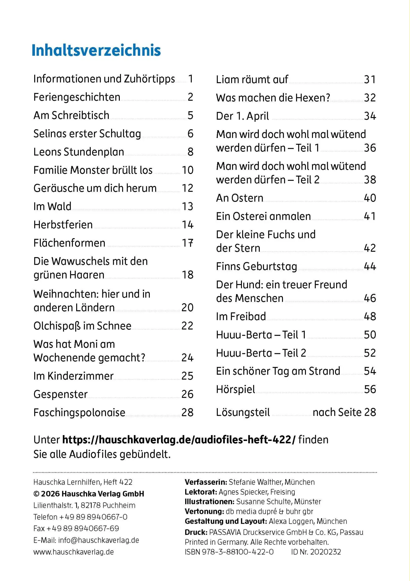 Bild: 9783881004220 | Mein Übungsheft - Zuhören und verstehen 2. Klasse | Stefanie Walther