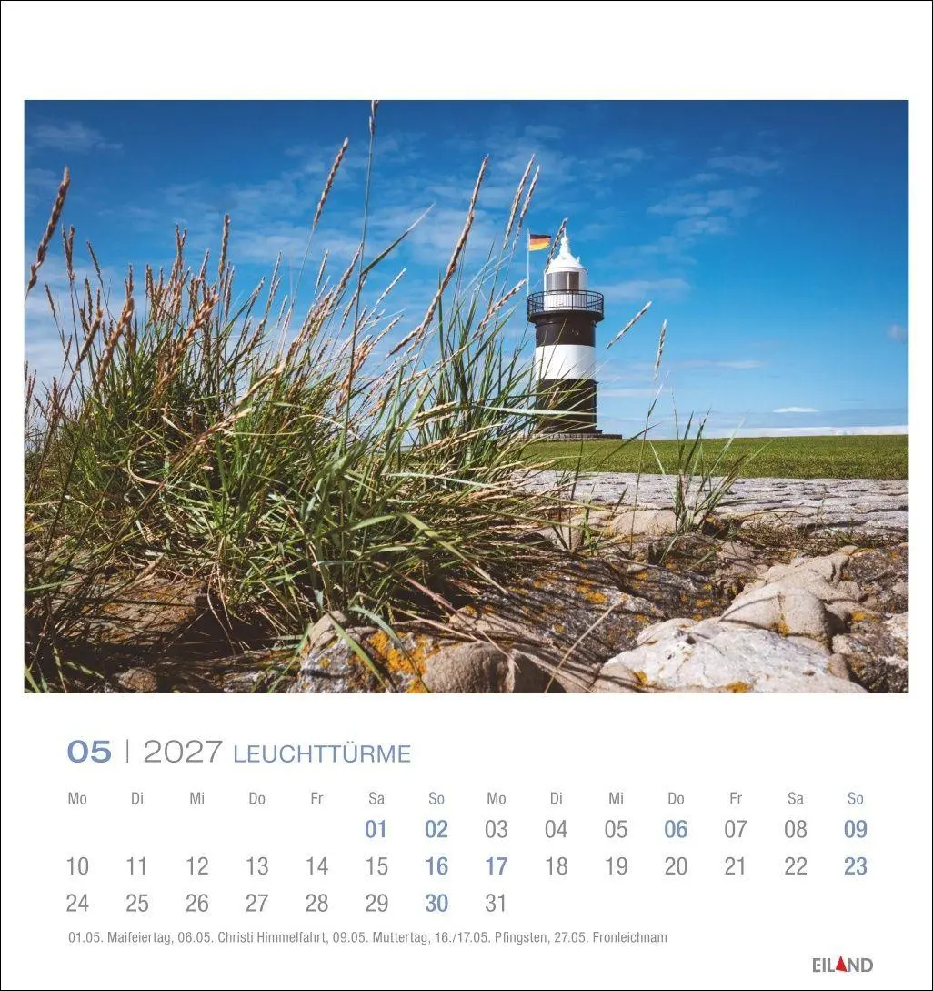 Bild: 9783964024220 | Leuchttürme Postkartenkalender 2027 - Leuchten des Nordens | Eiland