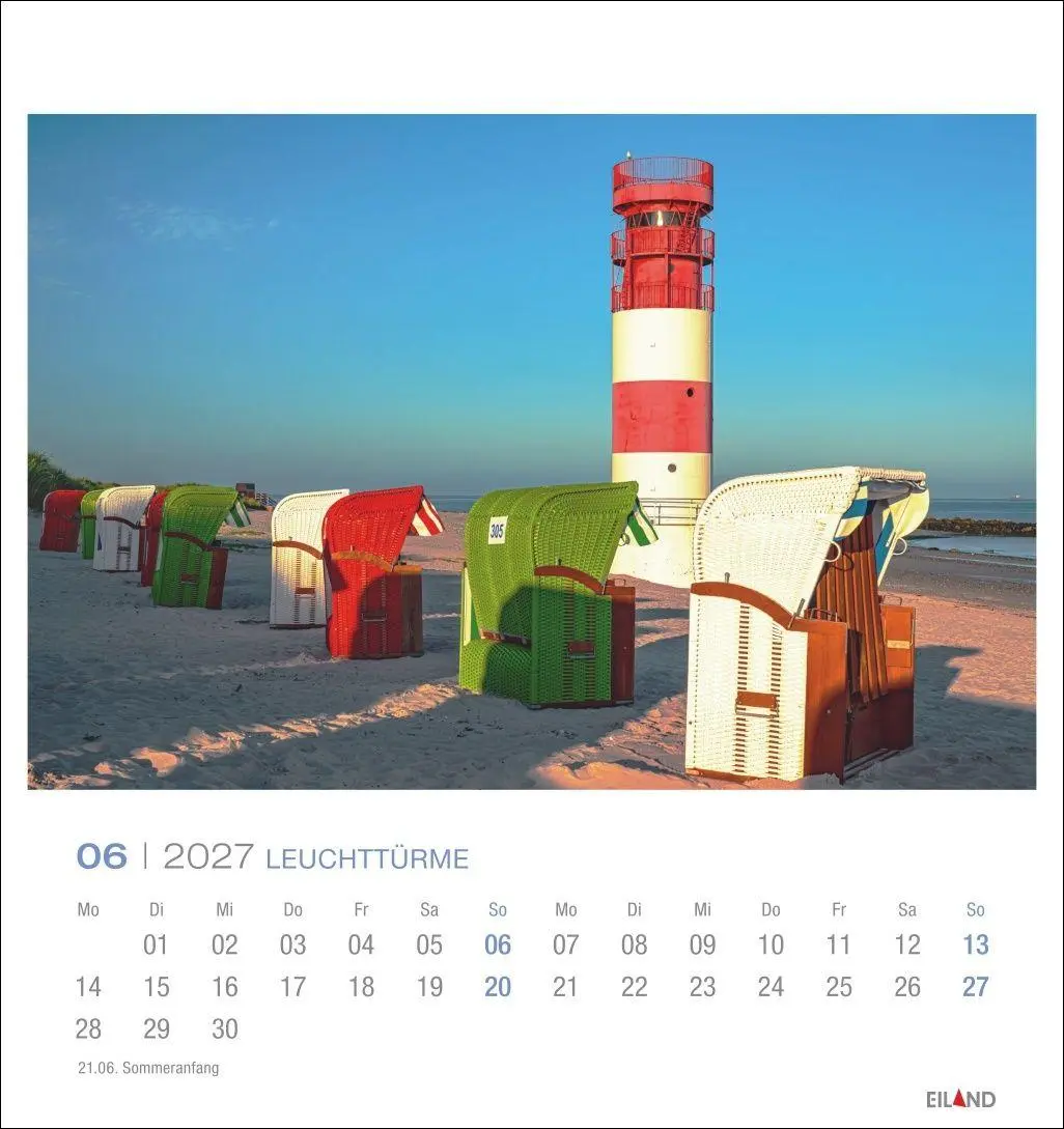 Bild: 9783964024220 | Leuchttürme Postkartenkalender 2027 - Leuchten des Nordens | Eiland