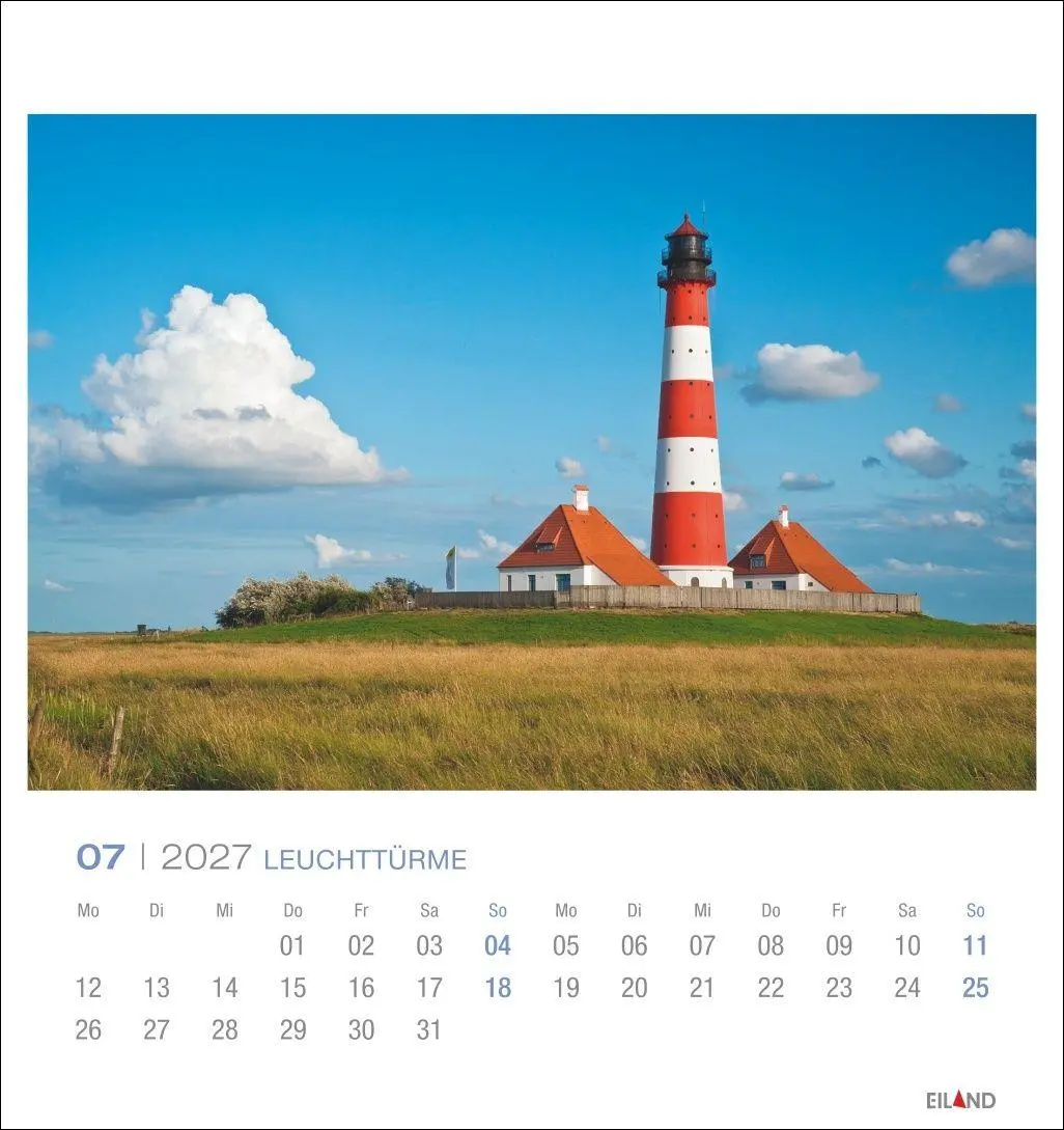 Bild: 9783964024220 | Leuchttürme Postkartenkalender 2027 - Leuchten des Nordens | Eiland